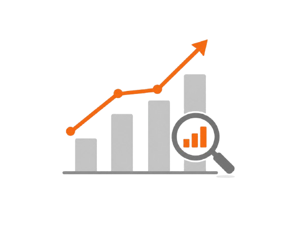 Learning impact growth chart illustration