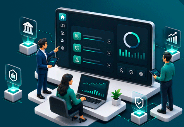 BFSI eLearning and Banking Training dashboard illustration